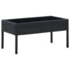 Fekete polyrattan kerti asztal 75 x 40 x 37 cm