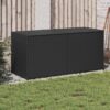 Fekete polyrattan kerti tárolóláda 283 l