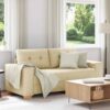Krém szövet loveseat kanapé 140 cm