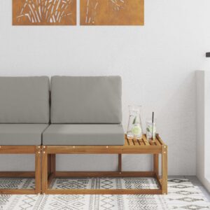 Kültéri végleges kanapé párnával természetes 91 x 63 x 73 cm