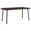 Téglalap barna polyrattan kerti dohányzóasztal 80x40x37cm