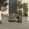 4-részes szürke polyrattan kültéri ülőgarnitúra párnákkal