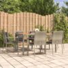 7-részes szürke polyrattan kerti ülőgarnitúra párnákkal