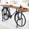 BICYCLE barna mangófa konzol asztal 195cm