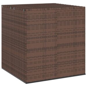 Barna polietilén rattan kerti párnatartó láda 100x97