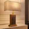 ELEGANCIA arany-szürke márvány asztali lámpa 65cm
