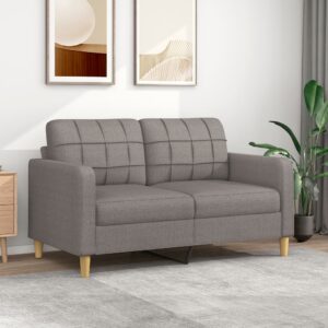 Kétszemélyes tópszínű szövet kanapé 140 cm