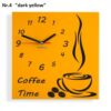 Konyhai falióra Coffee Time Sötét sárga