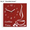 Konyhai falióra Coffee Time barna