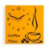 Konyhai falióra Coffee Time narancssárga