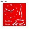 Konyhai falióra Coffee Time piros