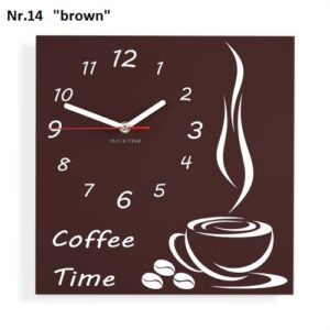 Konyhai falióra Coffee Time sötétbarna
