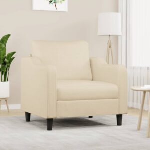Krémszínű szövet kanapéfotel 60 cm