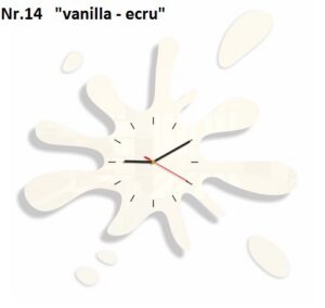 Modern falióra fröccsenő formájú vanília-ecrü
