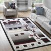 Modern nappali szőnyeg virágmintával Szélesség: 80 cm | Hossz: 150 cm