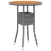 Szürke akácfa és polyrattan kerti asztal ø60 x 75 cm