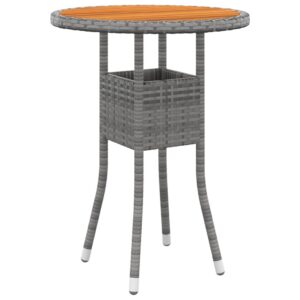 Szürke akácfa és polyrattan kerti asztal ø60 x 75 cm