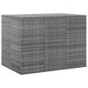 Szürke polietilén rattan kerti párnatartó láda 145x100x103 cm