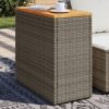 Szürke polyrattan falapos kerti kisasztal 58 x 27
