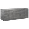 Szürke polyrattan kerti párnatartó doboz 291 x 100
