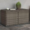 Szürke polyrattan kerti tárolószekrény 110 x 55 x 60