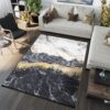 TOSCANA Modern fekete szőnyeg absztrakt mintával  Szélesség: 80 cm | Hossz: 150 cm