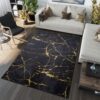 TOSCANA Modern sötét színű szőnyeg márványmintával  Szélesség: 80 cm | Hossz: 200 cm