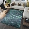 TOSCANA Modern zöld szőnyeg márványmintával Szélesség: 200 cm | Hossz: 300 cm