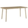 Téglalap bézs polyrattan kerti dohányzóasztal 80x40x37cm