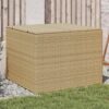 Vegyes bézs polyrattan kerti tárolóláda 291 l