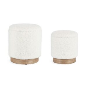 ZOYA törtfehér buklé puff