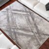 Bézs színű szőnyeg modern absztrakt mintával Szélesség: 120 cm | Hossz: 170 cm
