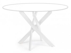 GEORGE fehér acél kerek étkezőasztal láb 56cm