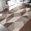 Stílusos szőnyeg geometrikus mintákkal barna színben Szélesség: 200 cm | Hossz: 290 cm