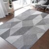 Stílusos szőnyeg geometrikus mintákkal szürke színben Szélesség: 80 cm | Hossz: 150 cm
