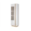 CITY II fehér és barna mdf vitrin