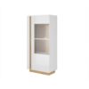CITY fehér és barna mdf vitrin