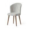 Hanah Home Chair Set (2 Pieces) Cream Walnut Rubi - Cream