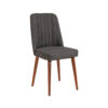 Hanah Home Chair Walnut Anthracite Vina Sandalye Anthracite