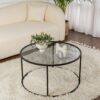 Hanah Home Coffee Table Black Black-Grey-80