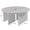Hanah Home Coffee Table Natural White Moira - Natural White