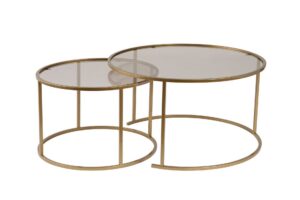 Hanah Home Coffee Table Set Gold Bronze Aurum - 80