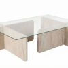 Hanah Home Coffee Table Travertine Flavio - Travertine