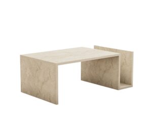 Hanah Home Coffee Table Travertine Memo - Travertine
