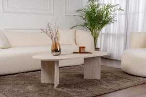 Hanah Home Coffee Table Travertine Sable - Travertine