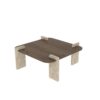 Hanah Home Coffee Table Walnut Travertine Afrolli - Walnut