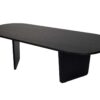 Hanah Home Coffee Table Wood Black Ovalis - Fa Fekete