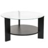 Hanah Home Coffee Table Wood Black Transparent Clara - Wood Black...
