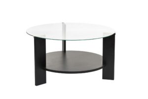 Hanah Home Coffee Table Wood Black Transparent Clara - Wood Black...