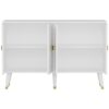 Hanah Home Console White Gold Ahart - White